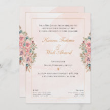 Floral & Textured Islamic Muslim Wedding I