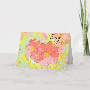 Floral "Thank You" Card