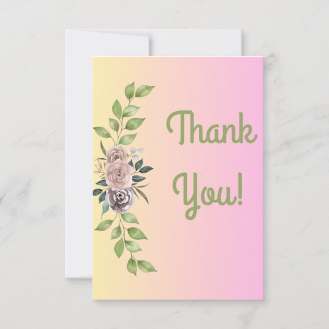 Floral Thank You Card (Front)
