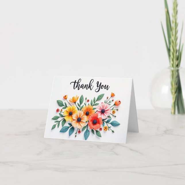 Floral thank you card (Front)