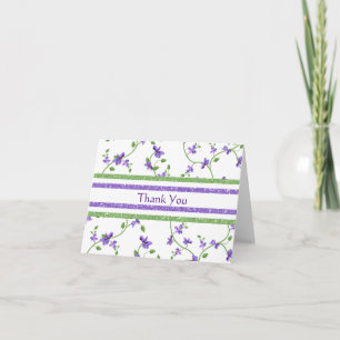 Floral Thank You card with violets