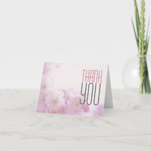 Floral Thank You Elegant Modern Plain Modern Card