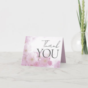 Floral Thank You Elegant Modern Plain Modern Card