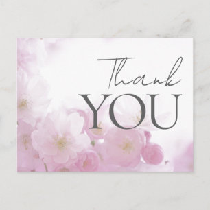 Floral Thank You Elegant Modern Plain Modern Postcard