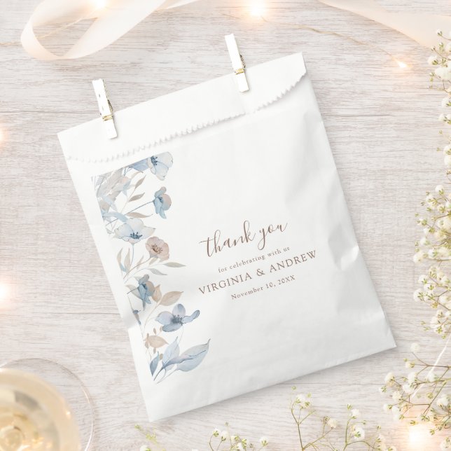 Floral Thank You Favour Bag (Clipped)