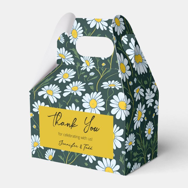 Floral Thank You Favour Boxes  (Front Side)