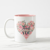 Floral "thank you" : heart rose