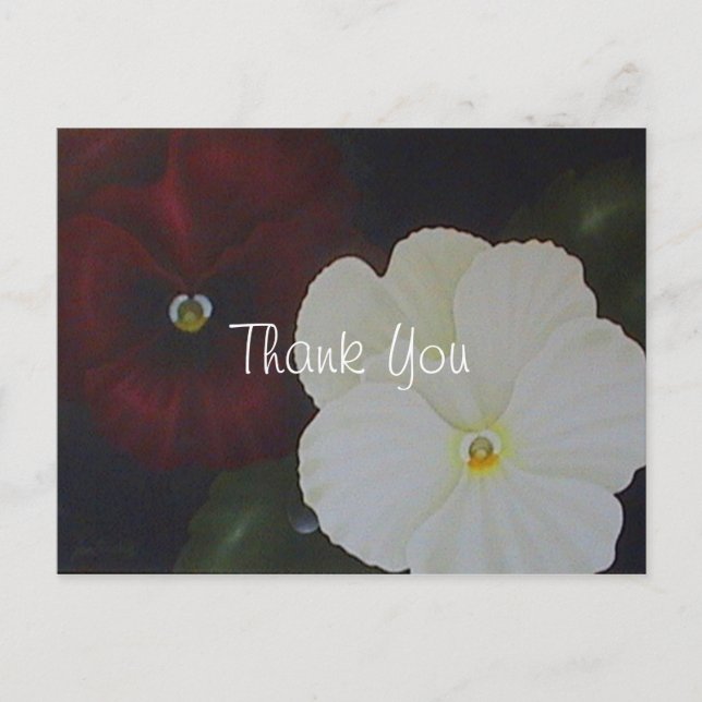 Floral Thank You Postcard (Front)