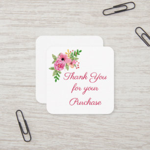 Floral Thank You Purchase Card