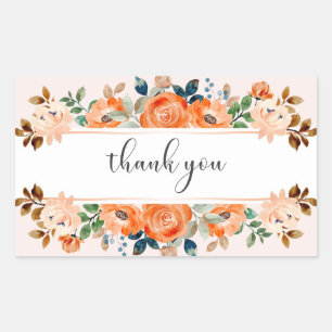 Floral Thank You Sticker