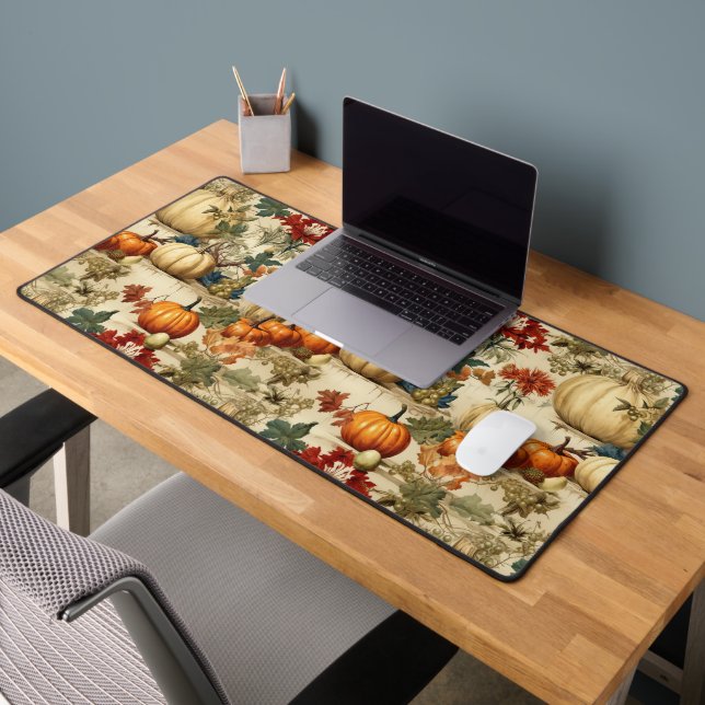 Floral Thanksgiving Vintage Pattern (10) Desk Mat (Office 2)