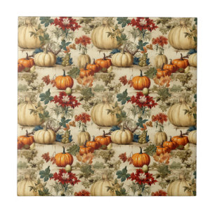 Floral Thanksgiving Vintage Pattern (10) Tile