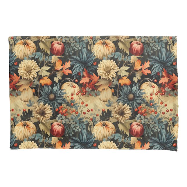 Floral Thanksgiving Vintage Pattern (12) Pillowcase (Front-Left)