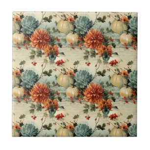 Floral Thanksgiving Vintage Pattern (1) Tile