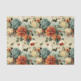 Floral Thanksgiving Vintage Pattern (1) Tissue Paper