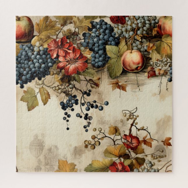 Floral Thanksgiving Vintage Pattern (9) Jigsaw Puzzle (Vertical)