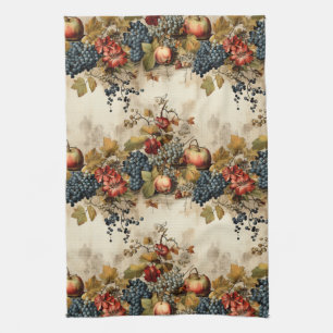 Floral Thanksgiving Vintage Pattern (9) Kitchen Towel