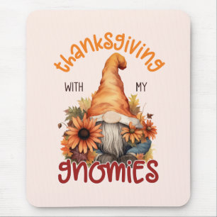 Floral Thanksgiving with my Gnomies  Mouse Pad