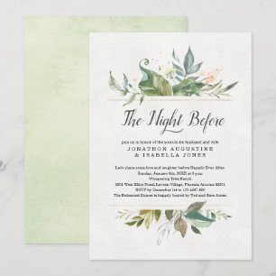 Floral The Night Before Rehearsal Dinner Invitation