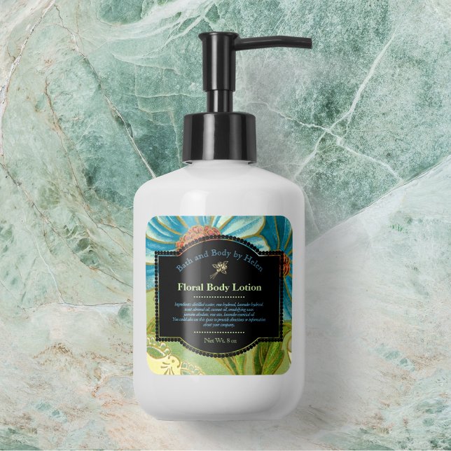 Floral Themed Bath Products Label w Ingredients 2 (Creator Uploaded)
