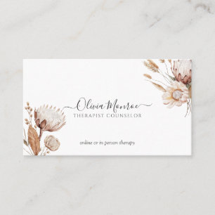 Floral Therapist Counsellor Business Card