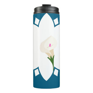 floral thermal tumbler