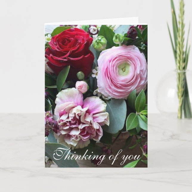 Floral Thinking of You Card (Front)
