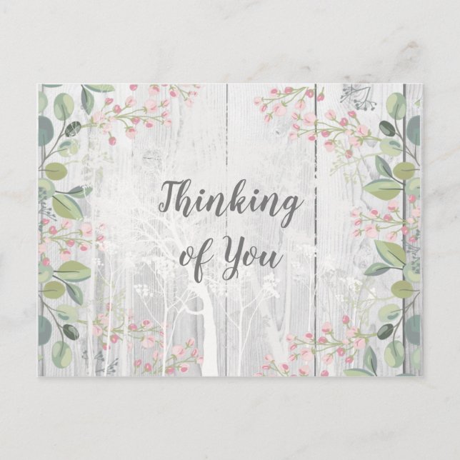 Floral Thinking of You Postcard (Front)