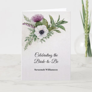 Floral Thistle Bridal Shower Card