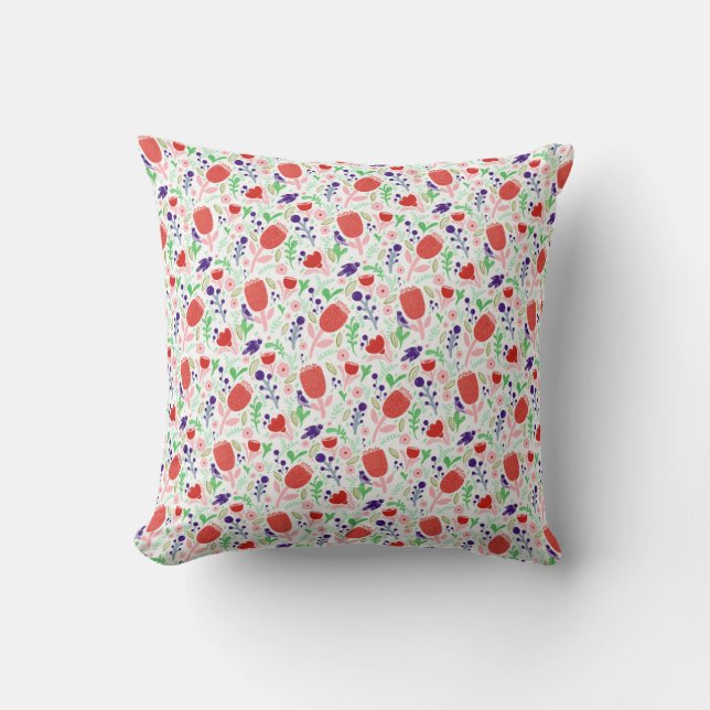 floral throw pillow (Front)
