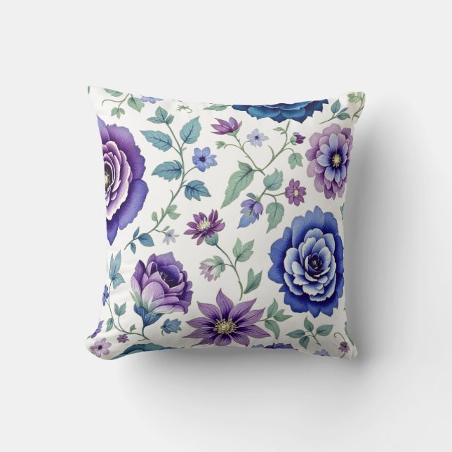 Floral  throw pillow (Front)