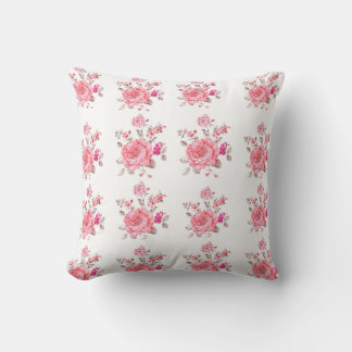 Floral throw pillow