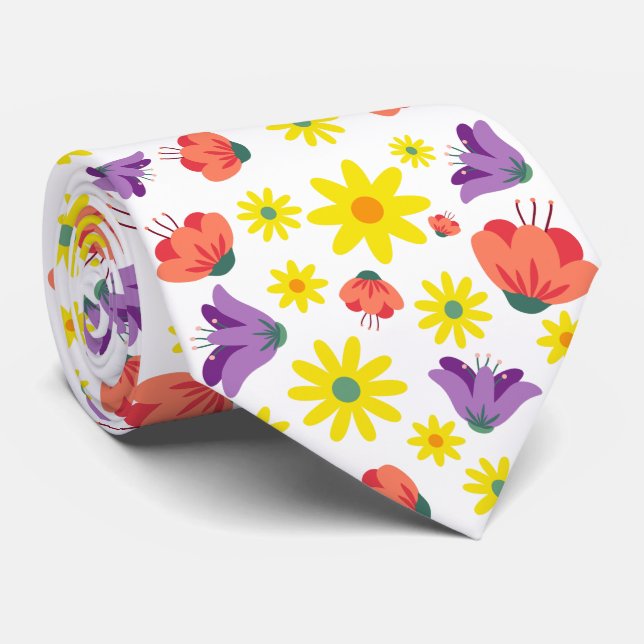 Floral  tie (Rolled)