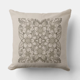 Floral Tile Outdoor Pillow