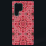 Floral tiles in red and watermelon pink samsung galaxy case<br><div class="desc">Hand-painted floral tiles,  flowers,  beetles,  butterflies</div>