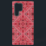 Floral tiles in red and watermelon pink samsung galaxy case<br><div class="desc">Hand-painted floral tiles,  flowers,  beetles,  butterflies</div>