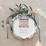 Floral Tiles | Moroccan Tropical Wedding Paper Plate<br><div class="desc">Morocco inspired weddings are bold, cool and boho chic. Dusty pink, deep teal blue, coral, yellow, and luscious green come together in beautiful harmony to set a pristine look for any wedding. Using this colour combo makes for a soft and feminine style that is both timeless and romantic. Great for...</div>