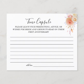 Floral Time Capsule wedding anniversary card