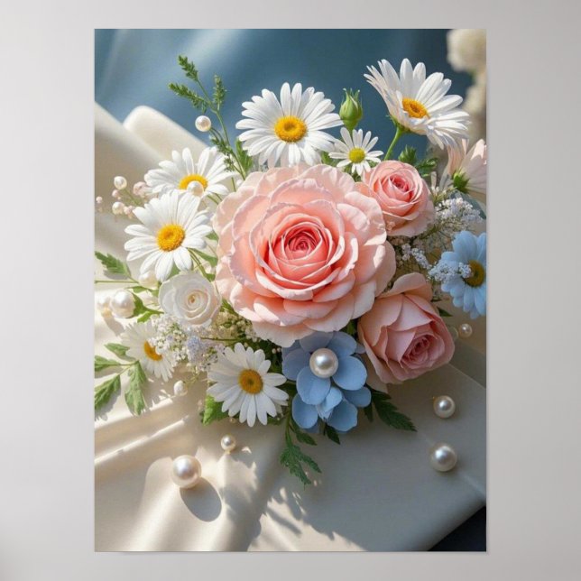 Floral Timeless elegance meets whispered romance Poster (Front)