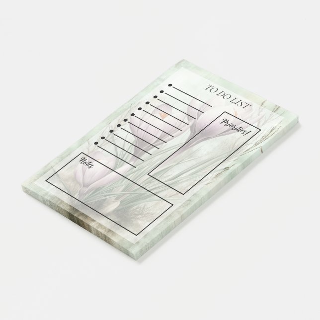 Floral To-Do List Post-it Notes (Angled)