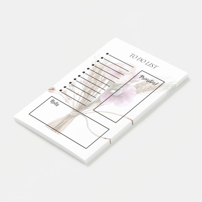 Floral To-Do List Post-it Notes (Angled)