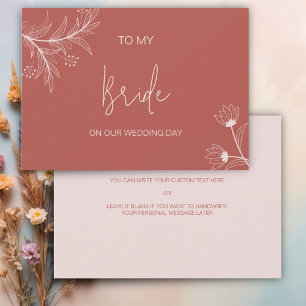  Floral To my Bride on Our Wedding Day card