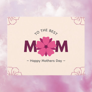 Floral To The Best Mom Mother's Day Holiday Postcard