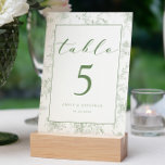 Floral Toile Green Wedding Table Number<br><div class="desc">Elevate your reception with these Personalized Floral Toile Green Wedding Table Numbers, perfect for wedding table numbers and table number ideas. Inspired by a vintage Italian wedding and Italian wedding aesthetic, these designs suit a vintage garden wedding, vintage glam wedding, or even an old money wedding. Ideal for an ethereal...</div>
