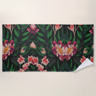 Floral Tool in Design Beach Towel
