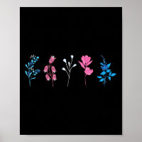 Floral Transgender Pride, Lgbtq Trans Flag Flower,