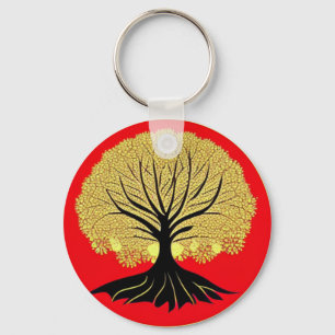 Floral Tree of Life Keychain