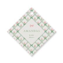 Floral Trellis Pink Bow Garden Party Bridal Shower