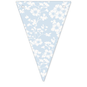 Floral Trellis - Powder Blue Bunting Flags