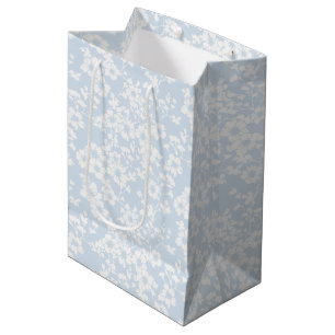 Floral Trellis - Powder Blue Medium Gift Bag